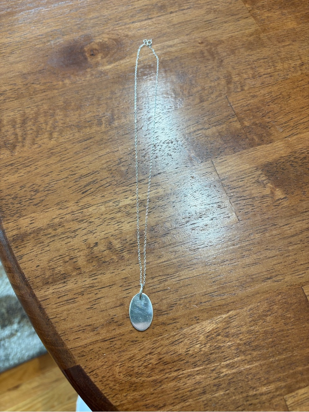 Tiffany & co Sterling Silver Oval Pendant Necklace - Women Jewelry